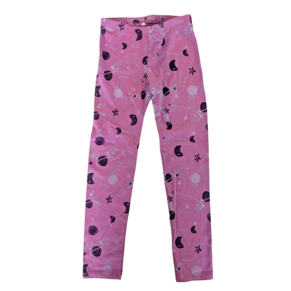 Cat & Jack Girls Cotton Pink Celestial Print Leggings Size 5T - Picture 2 of 4